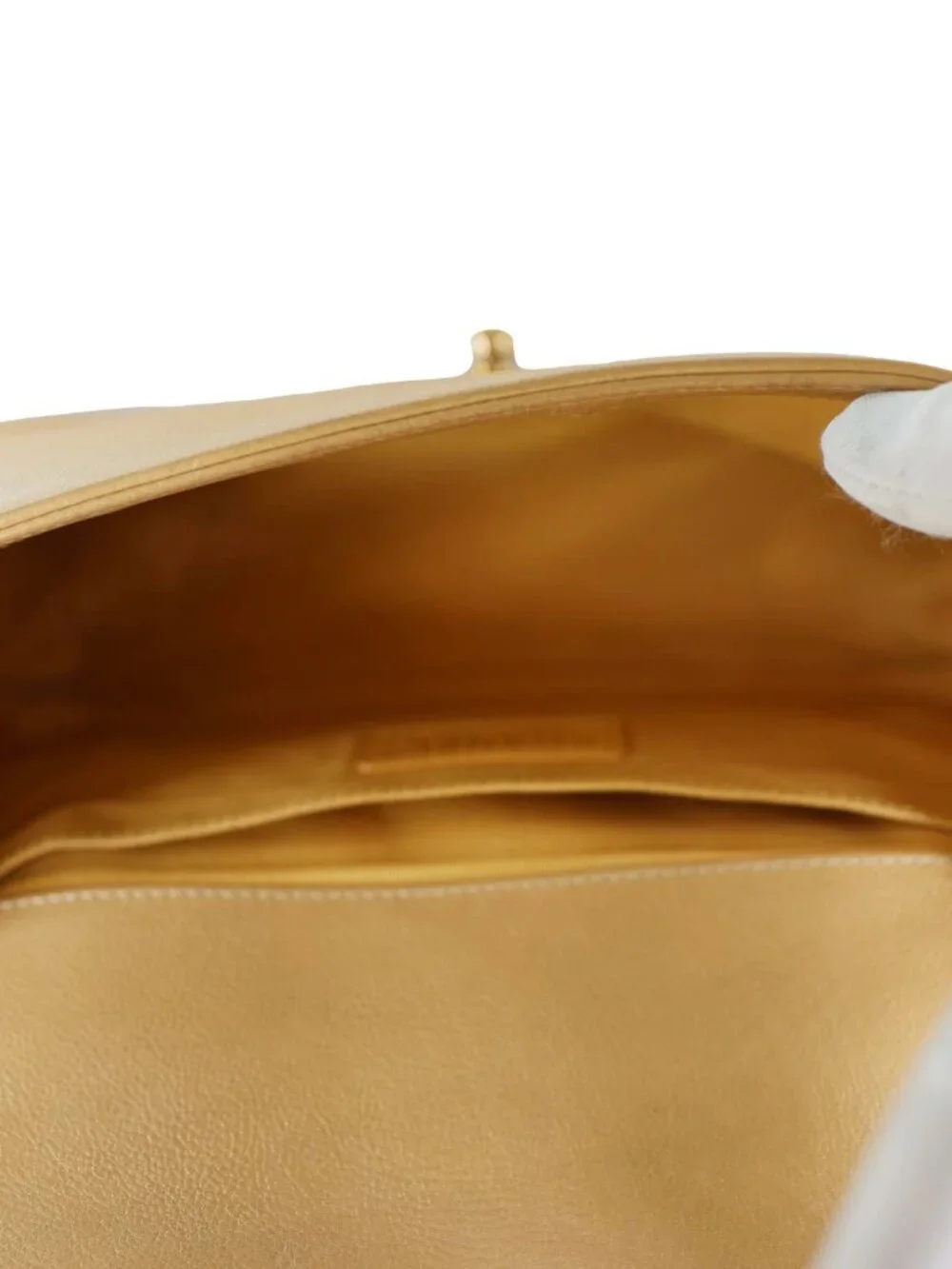 Chanel  Boy Flap Old Medium Quilted Leather Crossbody Bag Gold